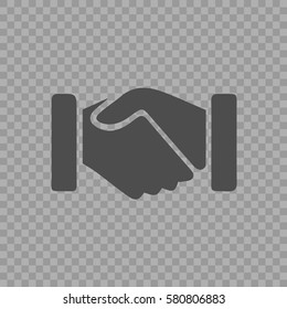 Handshake vector icon eps 10. Hands shaking simple symbol on transparent background.