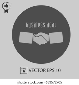 Handshake vector icon eps 10. Business deal logo symbol.