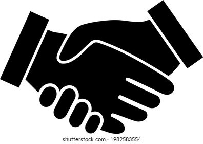 Handshake vector icon. A flat illustration design of handshake icon on a white background.