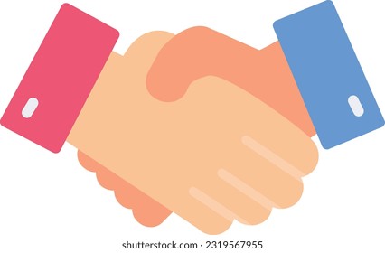 Handshake Vector Icon Flat Style