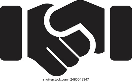 handshake vector icon, friendly handshake icon, business meeting handshake vector icon