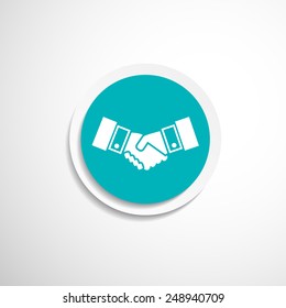 Handshake vector icon hake vector meeting  business concept