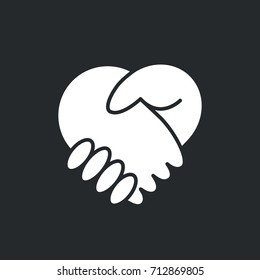 Handshake vector icon. Hands shaking symbol. Business deal symbol. 