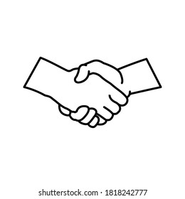 Handschütteln, Vektorsymbol.  Vektorgrafik
