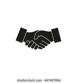 Handshake vector icon. Illustration isolated on white background for graphic and web design.