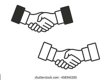 Handshake vector icon. Illustration isolated on white background for graphic and web design.