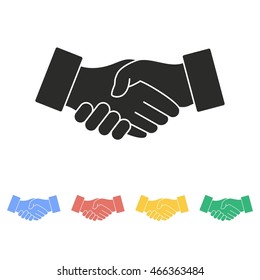 Handshake vector icon. Illustration isolated on white background for graphic and web design.