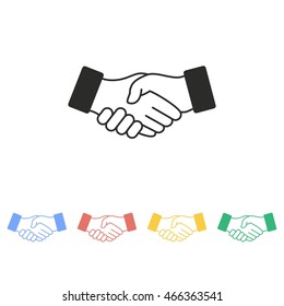 Handshake vector icon. Illustration isolated on white background for graphic and web design.