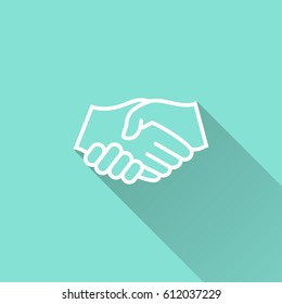 Handshake vector icon. Illustration isolated for graphic and web design.