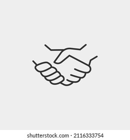 Handshake vector icon illustration sign