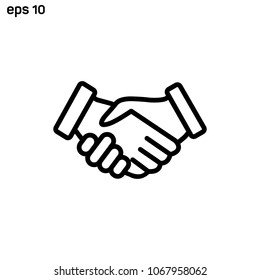 Handshake Vector Icon Illustration For Web And Mobile App Isolated On White Backround.Ui/Ux.Premium Quality.