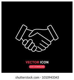 Handshake Vector Icon Illustration.Business Handshake .Contract Agreement Flat Icon For Mobile App And Web.Ui/Ux.Light Premium
Quality.
