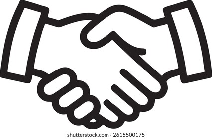Handshake vector icon isolated illustration