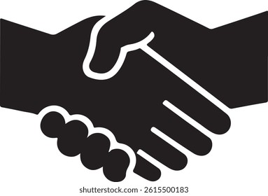 Handshake vector icon isolated illustration