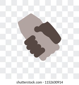 Handshake vector icon isolated on transparent background, Handshake logo concept