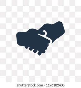 Handshake vector icon isolated on transparent background, Handshake transparency concept can be used web and mobile