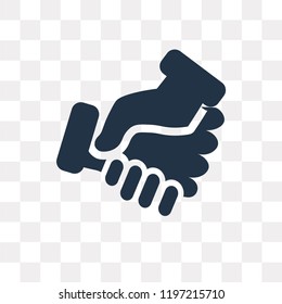 Handshake vector icon isolated on transparent background, Handshake transparency concept can be used web and mobile