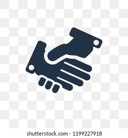 Handshake vector icon isolated on transparent background, Handshake transparency concept can be used web and mobile