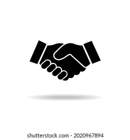 Handshake vector icon isolated on white background. Vector illustration