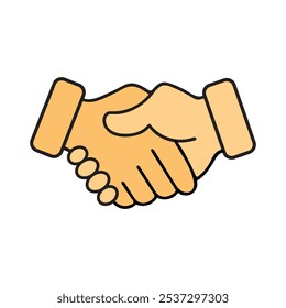Handshake, Vektorsymbol, Logo, Zeichen und Symboldesign auf weißem Hintergrund.