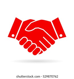 Handshake vector icon on white background. Hand shake vector icon. Handshake sign. Handshake vector clip art icon.