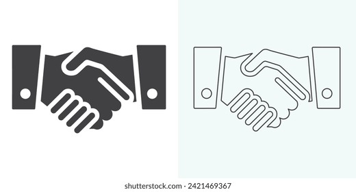 Handshake vector icon. Handshake icon set. business handshake. contact agreement