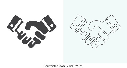 Handshake vector icon. Handshake icon set. business handshake. contact agreement