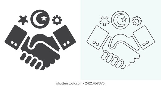 Handshake vector icon. Handshake icon set. business handshake. contact agreement