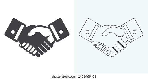 Handshake vector icon. Handshake icon set. business handshake. contact agreement