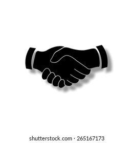 handshake  - vector icon with shadow