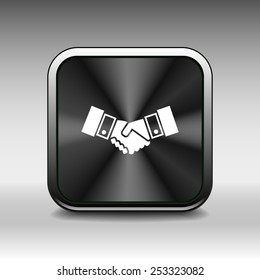 Handshake vector icon shake meeting  business concept