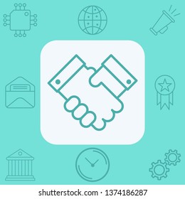 Handshake vector icon sign symbol