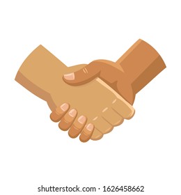 Handshake vector icon.Cartoon vector icon isolated on white background handshake.