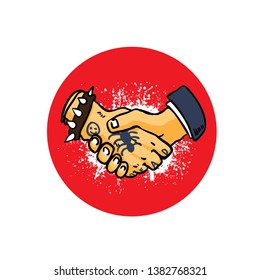 handshake vector illustration, 10 eps
