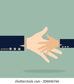 Handshake. Vector illustration.