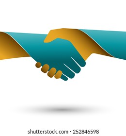 Handshake, vector illustration