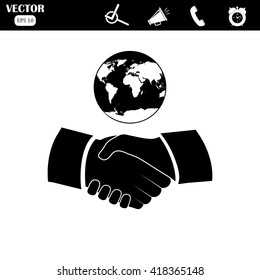 Handshake vector illustration. Business handshake
