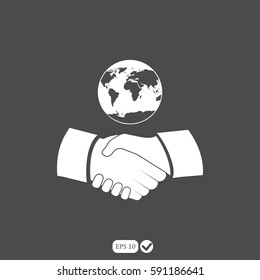 Handshake vector illustration. Business