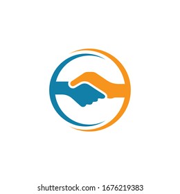 handshake vector illustration design template