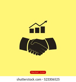 Handshake vector illustration. graph icon