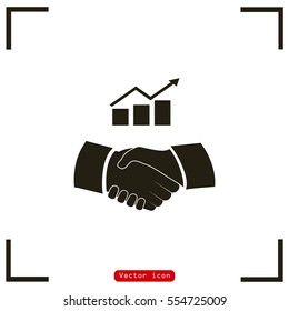 Handshake vector illustration. graph icon