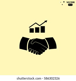 Handshake vector illustration. graph icon