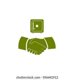 Handshake vector illustration. Safe icon