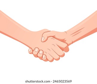 Handshake vector isolated on white background.