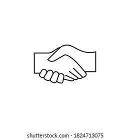 handshake Vektorsymbol. Rahmenzeichen des Vertrags