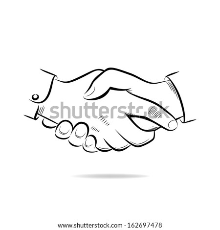 Handshake Vector Sketch Icon Stock Vector (Royalty Free) 162697478
