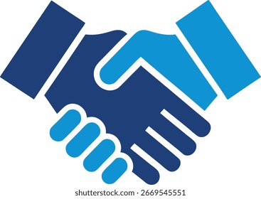 Handshake Vector Symbol Partnerschaft flaches Design.