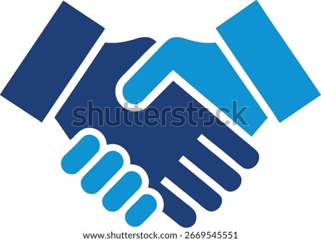 Handshake Vector Symbol partnership flat design.