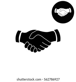 handshake   - white vector icon