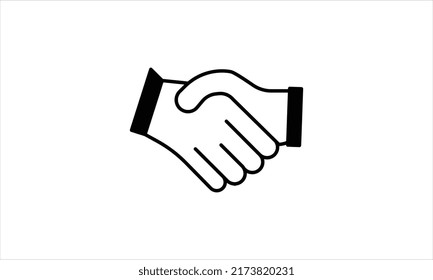 Icono de apretones de manos, imagen vectorial de icono de trato. acuerdo, apretón de manos, licencia, logotipo, aplicación, interfaz de usuario. Trazo editable. EPS10.